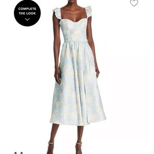 V. Chapman Floral Dress - Sky Windsor Brocade - New With Tags!